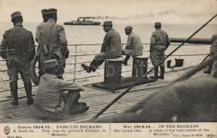 Military WWI Balkan front; on board