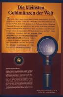 "A Világ Legkisebb aranypénzei" gyűjtői mappában, 14db (999/1000) finomságú (T:PP) 1,2g sú...