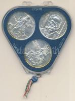 1976. 200Ft Ag 3klf db "Festők I.Derkovits, Szinyei, Munkácsi" sor T:BU Eredeti plombált M...