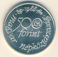 1988. 500Ft Ag "Világ vadvédelmi alap" T:BU