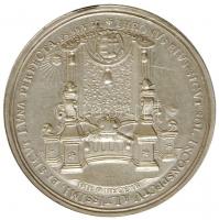 1687. I. József koronázási Ag emlékérem Szign.: LOWARBII.F. (49mm/49.23g) T:2,2- / 
1687. Silver Cor...