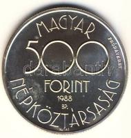 1988. 500Ft Ag "Labdarúgó VB" PRÓBAVERET T:BU Csak 50db! R! / Hungary 1988. 500 Forint Ag "Football World Championship" TRIAL STRIKE C:BU Only 50 examples! RARE