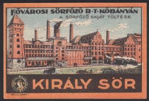 Fővárosi Sörfőző Rt.: Király Sör - sörcímke