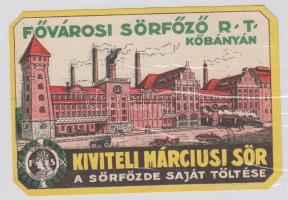 Fővárosi Sörfőző Rt.: Kiviteli Márciusi Sör - sörcímke