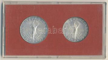 1970. 50Ft Ag + 100Ft "Felszabadulás" pár T:BU Eredeti MNB plasztiktokban!