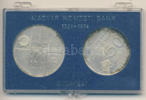1974. 50Ft Ag + 100Ft Ag "50 éves az MNB" T:BU eredeti MNB plombált plasztiktokban!