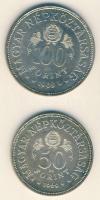 1969. 50Ft Ag + 100Ft Ag "Tanácsköztársaság" pár T:BU Eredeti MNB plasztiktokban!