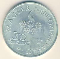 1984. 500Ft Ag "Sarajevoi Téli Olimpia" T:BU Csak 8000db! Eredeti tokban, tanúsítvánnyal!