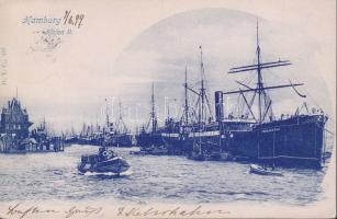 1899 Hamburg ship station with SS Paraguassu