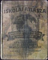 1934 Kogutowitz féle iskolai atlasz. Hiánytalan de ragasztott gerinc