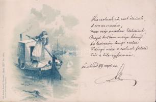 1899 Boat, folklore litho (EB)