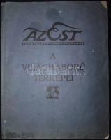 1915 Az Est: A világháború tárképei 20 térképet tartalmazó kiadvány. Borítón szakadás / Maps of the World War I. Tear on cover 23x31 cm