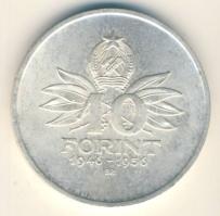 1956. 10Ft Ag "10 éves a forint / Nemzeti Múzeum" T:1-