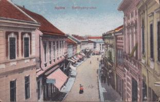 Nyitra Batthyány street with the shop of Samu Dirnfeld