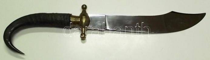 Coltellerie Lepre márkájú igényes olasz vadásztőr zerge-karom nyéllel, díszdobozban / Exclusive Colt...