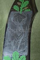 Coltellerie Lepre márkájú igényes olasz vadásztőr zerge-karom nyéllel, díszdobozban / Exclusive Colt...