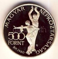 1980. A "XIII. Téli Olimpia / Lake Placid" piefort pár: 500Ft Ag + 500Ft Ag "PRÓBAVERET" T:PP Csak 50db! /  Hungary 1980. "Winter Olympics / Lake Placid" piefort pair: 500 Forint Ag + 500 Forint Ag "TRIAL STRIKE" T:PP Only 50 examples!