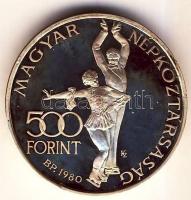 1980. A "XIII. Téli Olimpia / Lake Placid" piefort pár: 500Ft Ag + 500Ft Ag "PRÓBAVER...