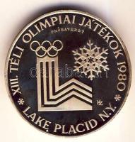 1980. A "XIII. Téli Olimpia / Lake Placid" piefort pár: 500Ft Ag + 500Ft Ag "PRÓBAVER...