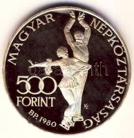1980. A "XIII. Téli Olimpia / Lake Placid" pár: 500Ft Ag + 500Ft Ag "PRÓBAVERET" T:PP Csak 50db! R! /  Hungary 1980. "Winter Olympics / Lake Placid" pair: 500 Forint Ag + 500 Forint Ag "TRIAL STRIKE" T:PP Only 50 examples! RARE