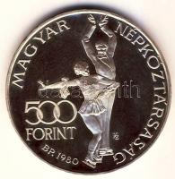 1980. A "XIII. Téli Olimpia / Lake Placid" pár: 500Ft Ag + 500Ft Ag "PRÓBAVERET"...