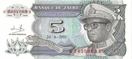 Zaire 1993. 5NK + 10NK + 50NK + 1NZ T:I + Zambia 1992. 20K + 50K T:I Zaire 1993. 5 N.Makuta + 10 N.Makuta + 50 N.Makuta + 1 N.Zaire + Zambia 1992. 20 Kwacha + 50 Kwacha C:Unc