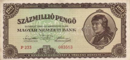 1930-45. 50P (2x) klf + 100P (2x) klf + 100.000.000P + 10.000MP + 100.000MP + 10.000BP + 100.000BP +...