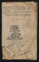 cca 1800 Latin-Görög-Magyar szótár, kifejezéstár töredéke. Teljes görög rész és a magyar mutató tábla sok ékes magyar szóval. Hátsó bőr borítóval. összesen 243 oldalon