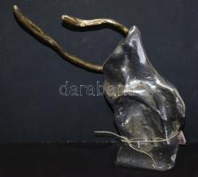 David Marshall (1928-2006): Absztrakt fém-szobor. Jelzett. Eredetigazolással / Modern abstacr metal-...