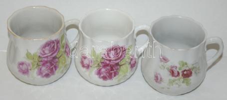 6 db Zsolnay porcelán csupor klf méretben /  Zsolnay chinaware jugs 10-15 cm