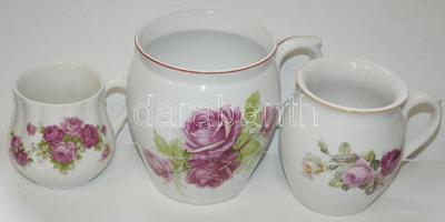 6 db Zsolnay porcelán csupor klf méretben /  Zsolnay chinaware jugs 10-15 cm