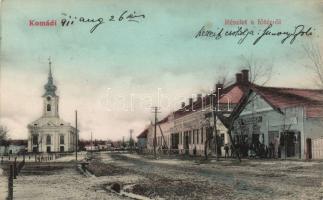 Komádi főtér Kohn Amália üzletével (EK)