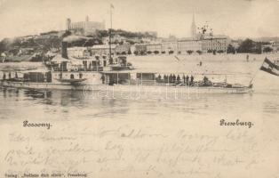 Pozsony with steamship (gluemark)
