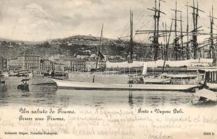 Fiume with steamship (gluemark)