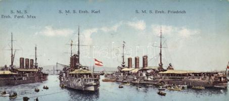 SMS Ferdinand, SMS Karl, SMS Friedrich 14,5 × 6.5 cm (gluemark)