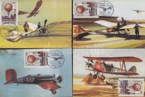 11. Nemzetközi Vitorlázórepülő Rally - 25 db modern képeslap oldtimer repülőkkel, alkalmi bélyegzéssel