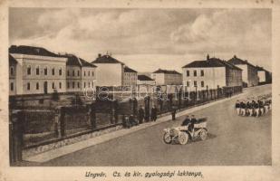 Ungvár military barracks, automobile (fl)