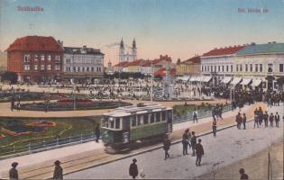 Szabadka St István square, tram