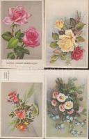 23 db Virág motívumlap, régi és modern vegyesen