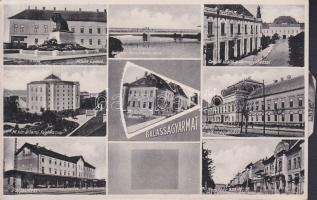 Balassagyarmat mechanikus lap (fogház, vasútállomás, csendőrpalota)