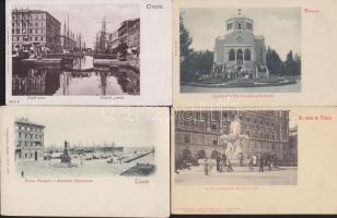 Trieszt - 13 db jó minőségű, megíratlan, háború előtti városképes lap