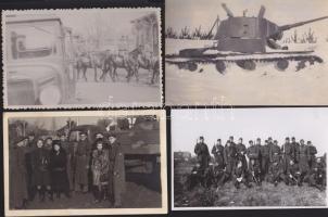 12 db II. világháborús katonai fotólap (harckocsik, katonák)