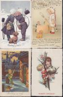 kb. 50 db Gyerek motívumlap, főleg régiek, sok jobb lappal, lithok, jó művészek (Feiertag, Castelli, Bertiglia, Fialkowska), gazdag tétel!