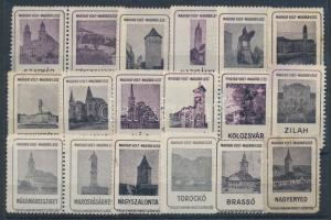 18 db irredenta levélzáró / 18 irredenta labels