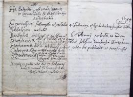 1674 Franciscus Maria Rhini ferences rendfőnök, Genovai püspök körlevele a magyarországi ferencesekn...