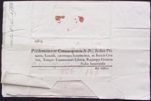 1816 Helytartótanácsi leirat a ljubljanai ideiglenes intézkedésekről és nyugta-formulárékkal József ...