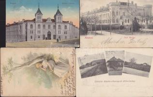 73 db háború előtti vegyes képeslap, főleg a történelmi Magyarország városképei, gazdag tétel rengeteg jó lappal, lithoval