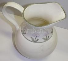 Kézzel festett majolika kancsó jó állapotban 21cm magas