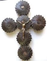 Nagyméretű fraktálos fali fa feszület 32x42cm