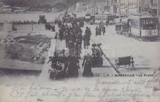 Marseille quay with tram